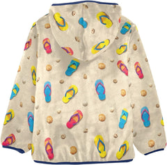 CHIFIGNO Colorful Flip Flops Boys Winter Coat, Boy Hooded Jacket Warm for Fall Winter Spring 3T