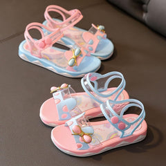 Girls Sandals Summer Princess Beach Shoes Fashion Leather Shoes For Young Children And Girls Casual Sandal Kids