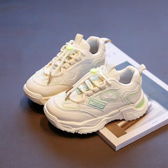 Toddler Girl Tennis Shoes Boys' Athletic Shoes Thick Sole Non Slip Casual Walking Lightweight Lace Up Sneakers
