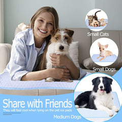 Dog Cooling Mat Washable Ice Silk Folding Cooling Dog Bed Pet Cooling Pad Mat for Dogs Cats Bed Summer Cooling Pad