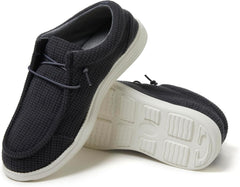 Dearfoams Men's Rhett Lightweight Washable Slip on Closed Black Sneaker