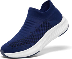 SHULOOK Womens Slip on Walking Shoes Comfort Lightweight Breathable Sock Shoe Non-Slip Mesh Casual Fashion Tennis Running Sneakers