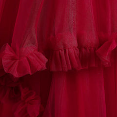 Toddler Girls Dress Sleeveless Princess Dress Ruffled Mesh Dress Wedding Dress for Children Clothes Fashion Kid