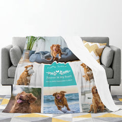 Personalized Pet Blanket Pet Custom Photo Blanket Pet Memorial Gifts Pet Passing Away Gift Dog Memory Gifts Dog Nose Print Kit Dog Condolence Gift Pet Remembrance Gift Dog Squishmellow Pet Beds
