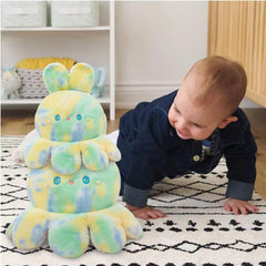 Octopus Rabbit Reversible Stuffed Animal Plushie - Kids Cute and Soft Plush Pillow Toy - Toddlers & Children’s Ideal Gift - Cozy Embraceable Companion (Green-Pink,13 inch)