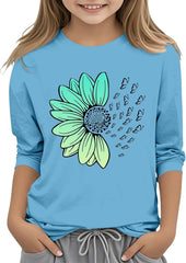 Baggy Shirts for Girls 10to12 Color Round Neck Seven Cuff T Shirt Top 3 13 Years Baggy Shirts for Girls 10to12