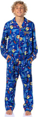 INTIMO The Polar Express Multiple Sizes Christmas Sleep Collared Button Down Long-Sleeve Pajama Set