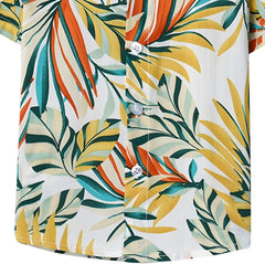 Boys Hawaiian Shirt Short Sleeve Button Down Shirts Toddler Lapel Top Kids Baby Summer Casual Tropical Beach Clothes