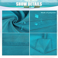 Patio Replacement Parasol Cover Umbrella Cover for 6 Ribs, Water Resistant Garden Umbrella Cover Cloth, Outdoor Parasol Top Fabric Cover Polyester UV Sun Protection(Lake Blue,2.0m/6.5ft)