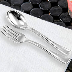 Stunning Silver Small Mini Fork Set (Pack of 36) - Premium Quality & Elegant Design - Ideal for Any Occasion