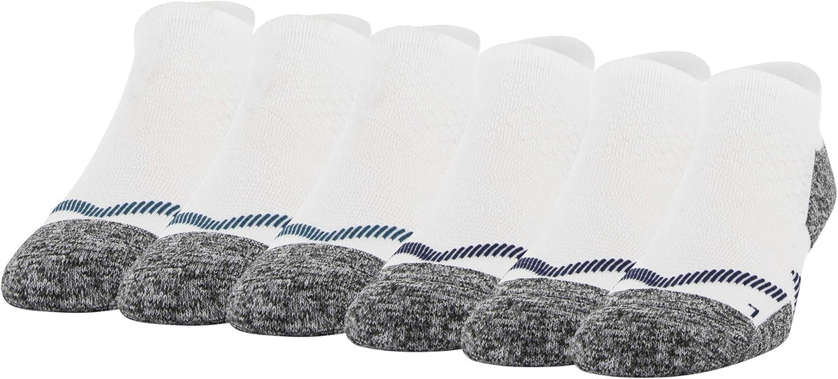 Gildan Men's Active Strategic Cushion No Show Socks with Tab Back, Multipairs