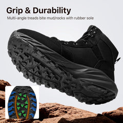 Mens Military Tactical Hiking Boots Lightweight Comfortable Motorcycle Combat Boot Non-slip Waterproof Work Boots for Men