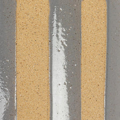 Bloomingville 5.5 Inches Round Stoneware Planter with Wax Relief Stripes, Holds 4 Inches Pot, Lilac Color and Brown