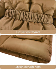 Happy Cherry Kids Girls Winter Down Coat Mid Long Overcoat Lightweight Down Jacket Thickened Windbreaker with Hood