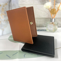 Ultra Thin and Minimalist Leather Card Holder, Front Pocket Wallet, Credit Card Clip, Suitable for Men and Women (Brown)