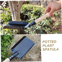 Garden Shovel Hand, Portable Small Iron Square Shovel with Wooden Handle, Efficient Gardening Tools for Transplanting Weeding MovingGarden