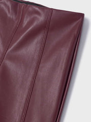 Mayoral Synthetic Leather Leggings for Girls BlackBerry