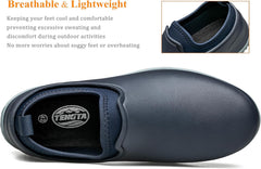 TENGTA Men's Garden Shoes Waterproof Slip On Mud Rain Boots for Women Lightweight Grass Cutting Shoes