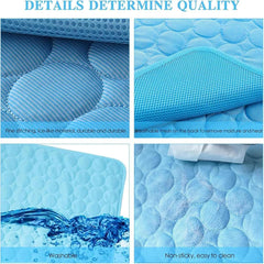 Furry Basics Dog Cooling Mat, Cool Dog Bed for Summer, Pet Ice Silk Self Coolpad, Washable & Portable Pet Soft Pad, Washable for Small Medium Large Dogs and Cat (Pink,19.6 * 15.7inch)