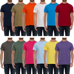 BILLIONHATS 12 Pack Plus Size Men's Cotton T-Shirts Bulk Big & Tall, Premium Fitted, Lightweight Classic Short Sleeve Tees