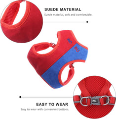 1 Set pet Dog Leash Puppy Harness Jacket Dog Vest Harness pet Vest Harness Kitten Vest Dog Safety Belt Dog Harness Puppy Harnesses Pet Walking Harness Suspenders Suede The Dog