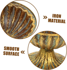 Metal Flower Pot Decorative Urn Planter Creative Flower Vase for Home Office Hotel