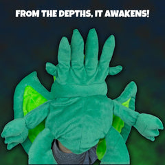 Toy Vault Cthulhu Hand Puppet, Plush Stuffed H.P. Lovecraft Cthulhu Figure with Tentacles