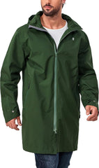 Little Donkey Andy Men's Waterproof Rain Jacket Outdoor Lightweight Mountain Windbreaker Long Coat for Hiking Golf Travel