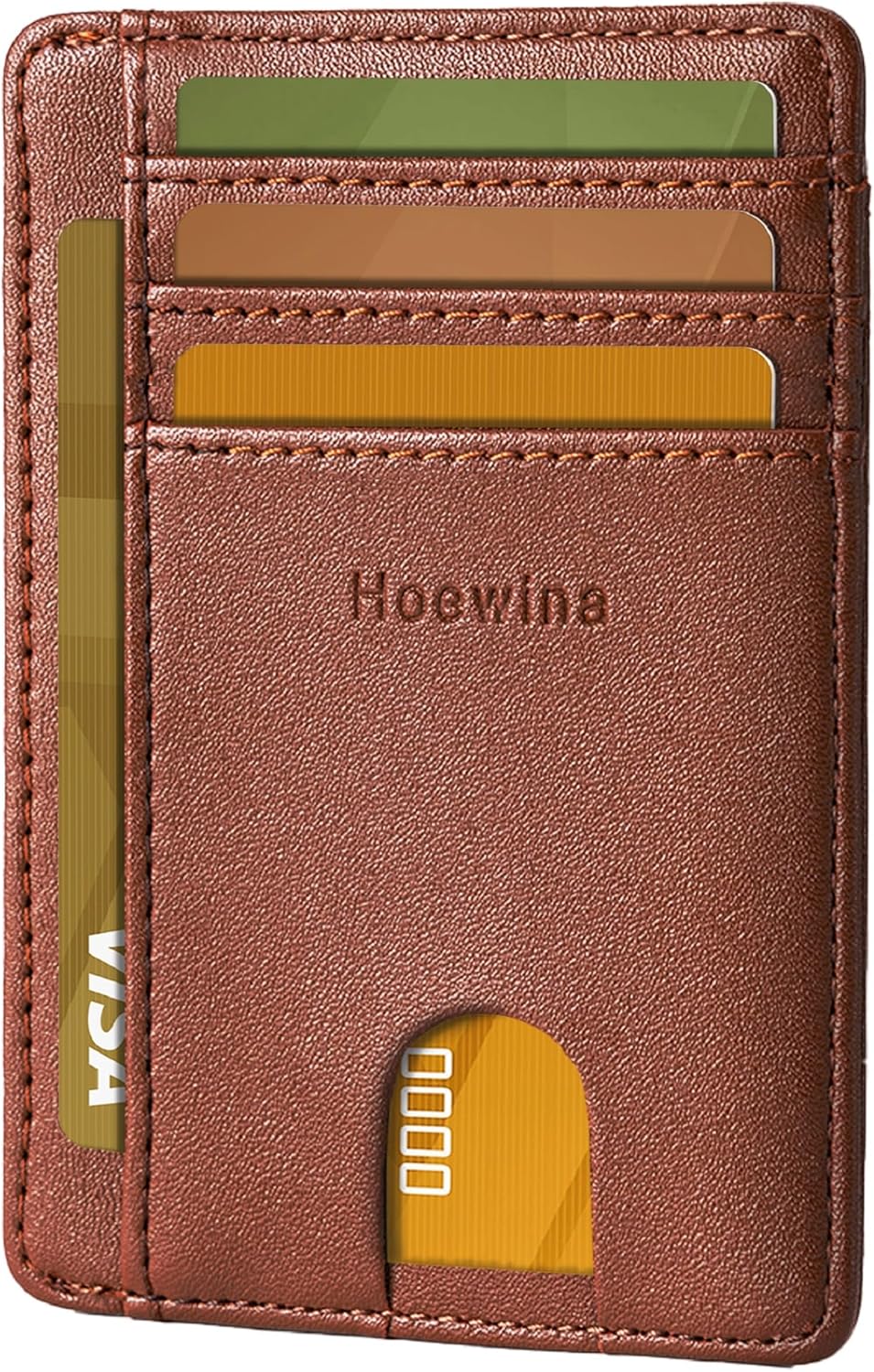 Slim Wallet for Men, Credit Card Holder Wallet, Minimalist Design Blocking Front Pocket Leather Thin Wallet for Men and Women