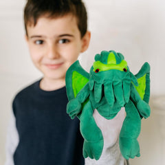Toy Vault Cthulhu Hand Puppet, Plush Stuffed H.P. Lovecraft Cthulhu Figure with Tentacles