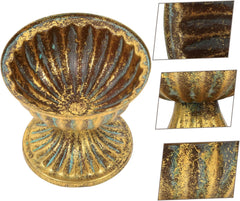 Generic Retro Iron Art Flower Pot Antique Wedding Vase for Hotel and Office Decoration Stylish Striped Planter for Floral Arrangements