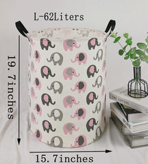 Girls Laundry Hamper Large Storage Basket Room Decor, Pink Loves Kids Hamper Waterproof Gift Toys Storage Bin Organizer