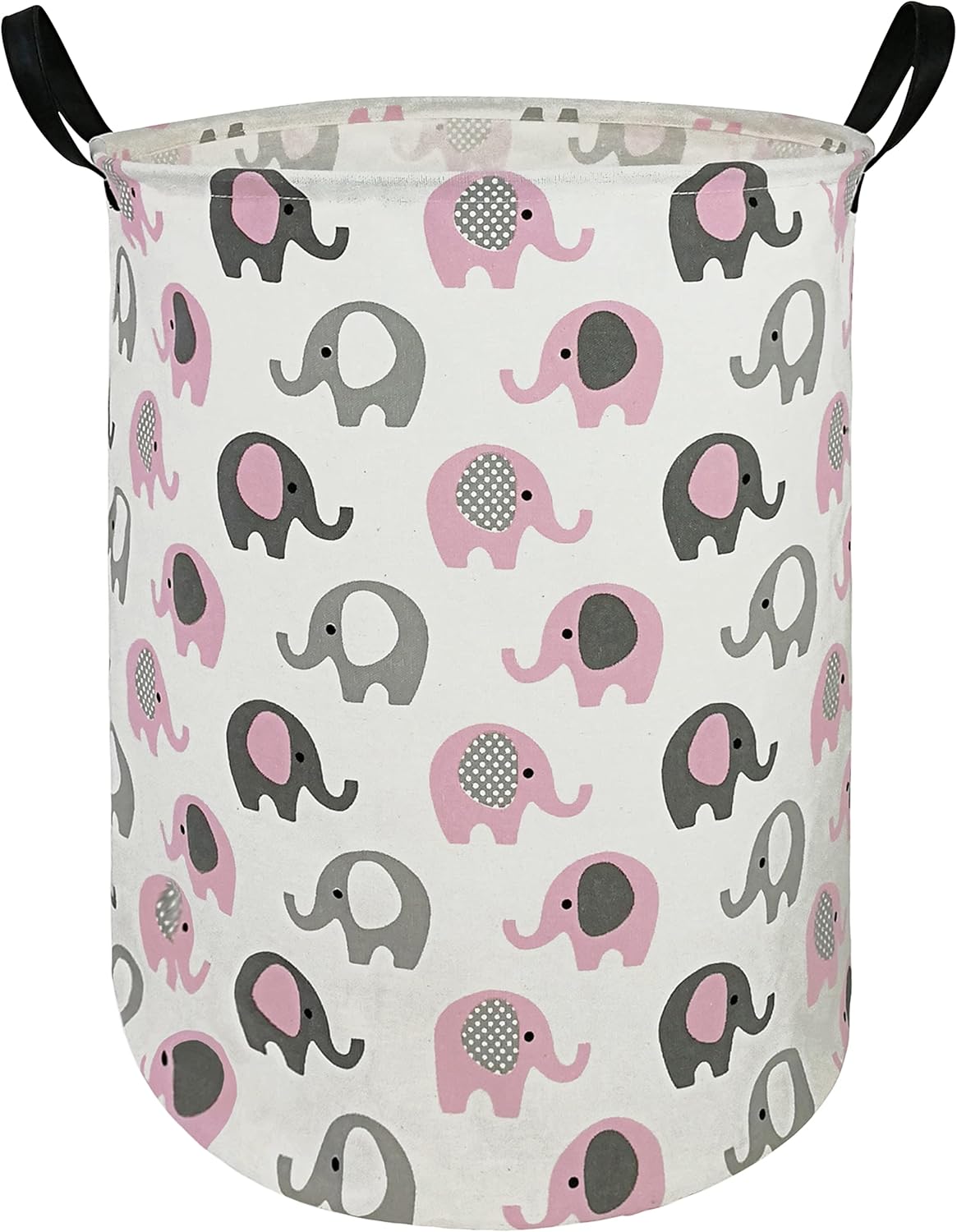 Girls Laundry Hamper Large Storage Basket Room Decor, Pink Loves Kids Hamper Waterproof Gift Toys Storage Bin Organizer
