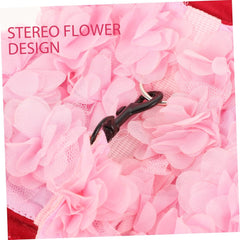 Yardwe 1Pc Stereo Flower Dog Harness with Traction Rope Cute Floral Design for Pets for Spring and Summer Outings Pet Supplies