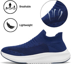SHULOOK Womens Slip on Walking Shoes Comfort Lightweight Breathable Sock Shoe Non-Slip Mesh Casual Fashion Tennis Running Sneakers