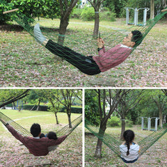 Nylons Rope Meshes Hammock Portable Outdoor Camping Hammock Garden Swing Hangings Bed for Garden Beach Yard Travel