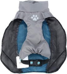 Zunea Waterproof Dog Raincoats for Medium Large Dogs Lightweight Reflective Jacket Safty Coat Windproof Mesh Lined Vest Clothes Outdoor Hunting Hiking Apparel for Wet Days Green 7XL