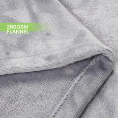 Magshion Calming Dog Blankets for Large Dogs, Machine Washable, Fluffy Flannel Throw Blanket for Couch, Bed, or Car from Stains, Spills or Pet Fur, 50 x 61 Inches, Light Gray