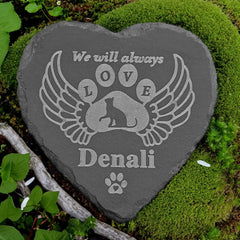 Dog Memorial Gift Personalized Dog Memorial Stone - Pet Memorial Gifts for Cats - Sympathy Gifts for Loss of Dog - Gifts for Loss of Dog - Dog Remembrance Gift, 4''×4''/10×10cm
