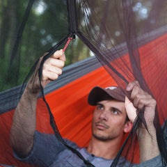 Hammock Bug & Mosquito Net Cover: Fortress Mesh Hammock Nets Repel & Keep Out Mosquitoes, No See Ums & Other Bugs - Fits Single or Double Camping & Travel Hammocks - 11' x 6" Netting with Carry Bag