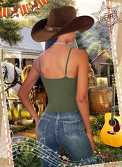 Womens Western Cowgirl Fringe Top - Country Concert Outfits Festival Tassel Hem Boho Rodeo Camisole Rave Tank Shirt