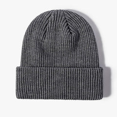 Ribbed Knit Beanie Warm Cuffed Winter Hat for Men and Women