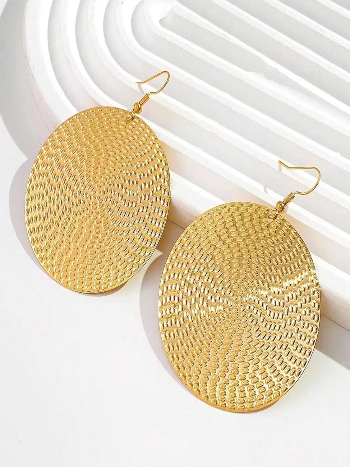 Minimalist Exaggerated Large Round Disc Hoop Earrings for Women Trendy Statement Jewelry
