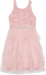 Speechless Girls' Sleeveless Lace Bodice and Fairy Skirt Party Dress
