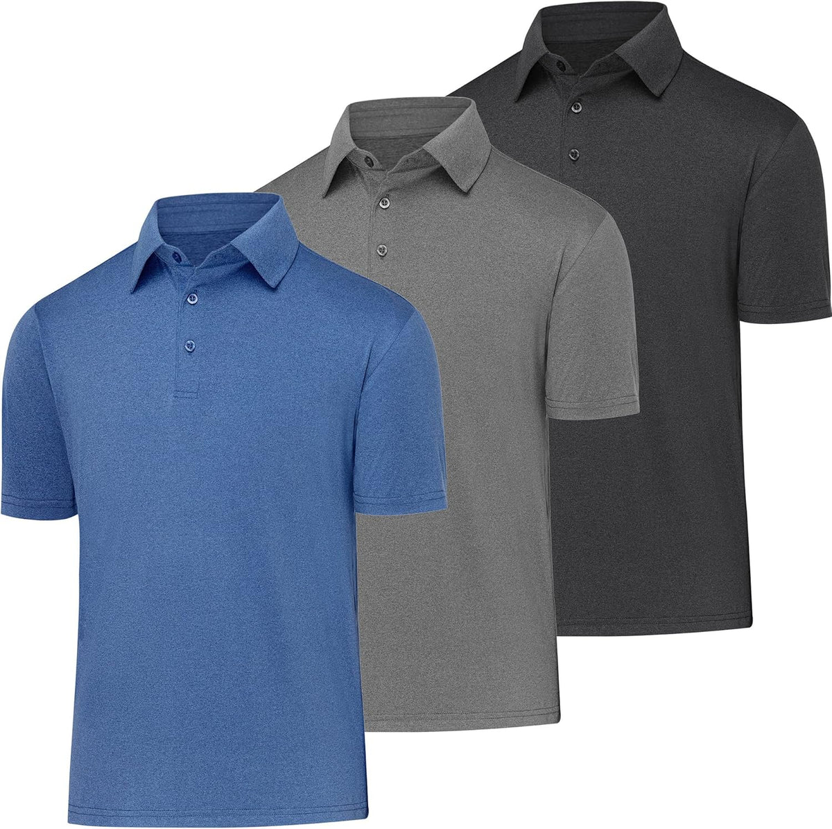 BALENNZ Golf Polos for Men Quick-Dry Athletic Mens Polo Shirts Short Sleeve Summer Casual Moisture Wicking Golf Shirt