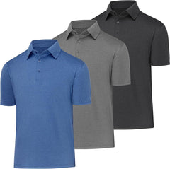 BALENNZ Golf Polos for Men Quick-Dry Athletic Mens Polo Shirts Short Sleeve Summer Casual Moisture Wicking Golf Shirt